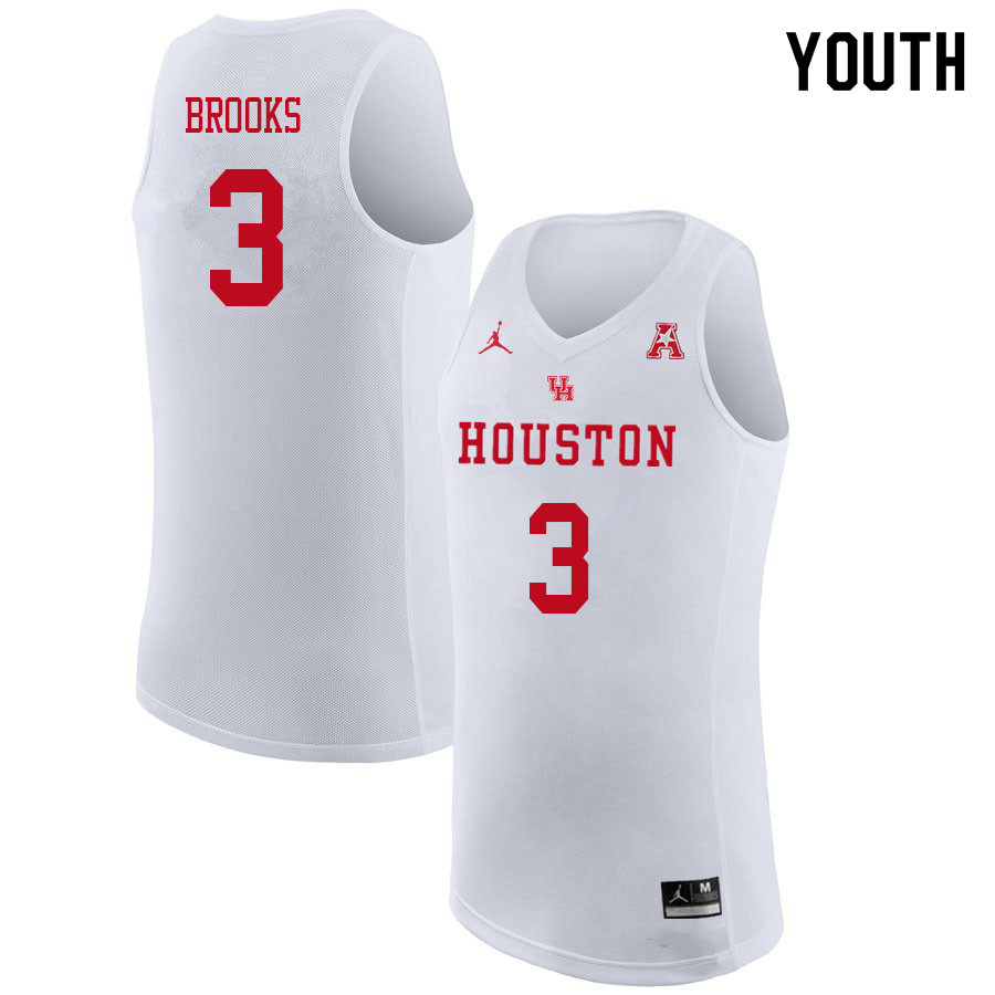 Jordan Brand Youth #3 Armoni Brooks Houston Cougars College Basketball Jerseys Sale-White